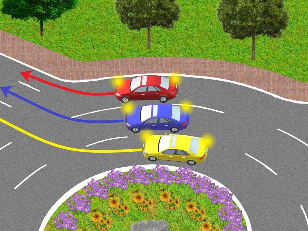 Движение по полосам внутри колец